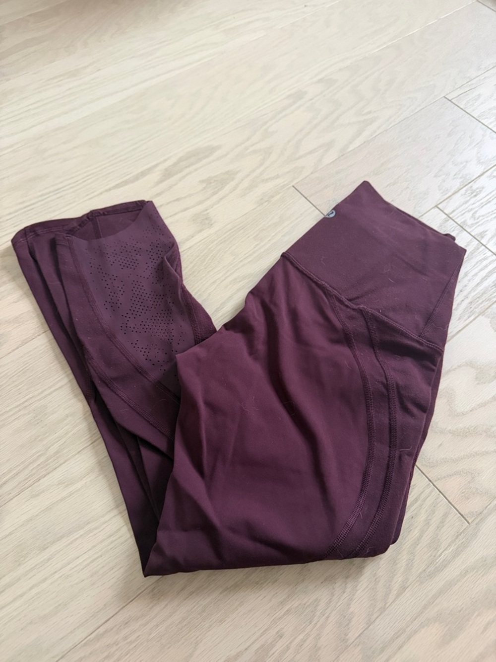 Lululemon Burgundy High-Waist Leggings